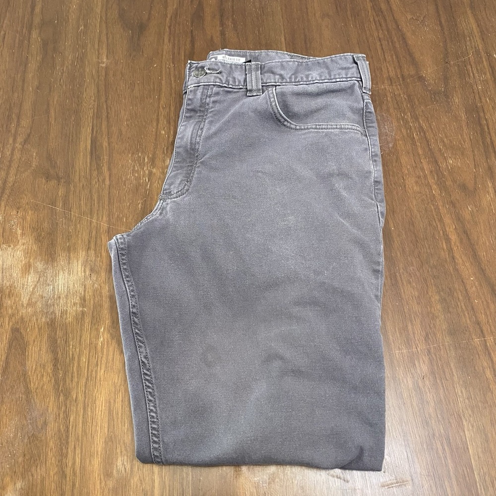 Carhartt Relaxed Fit Pants Men's 36x32 Gray Workwear Canvas Straight Utility